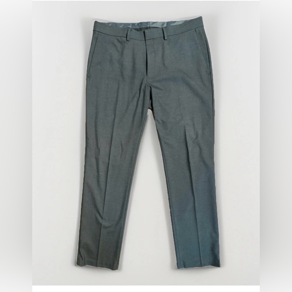 Kenneth Cole Reaction charcoal gray flat front slacks dress pants